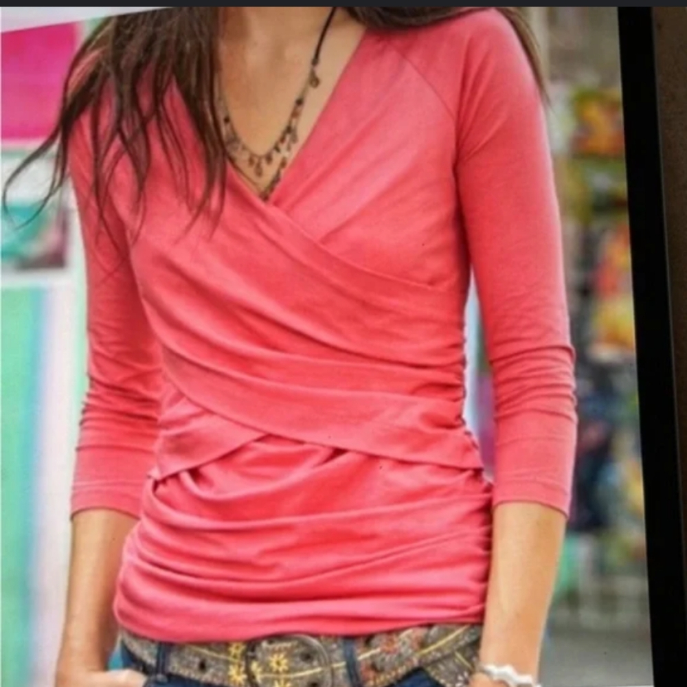NWOT Sundance Vanessa Wrap-Front Top